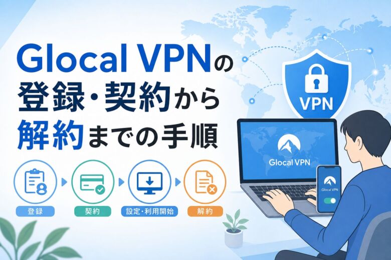 Glocal VPNの登録・契約から解約までの手順