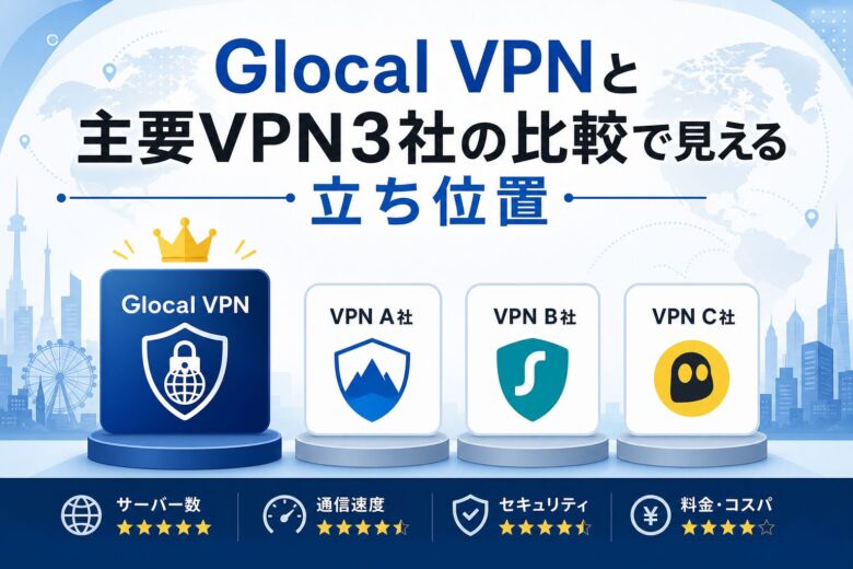 Glocal VPNと主要VPN3社の比較で見える立ち位置